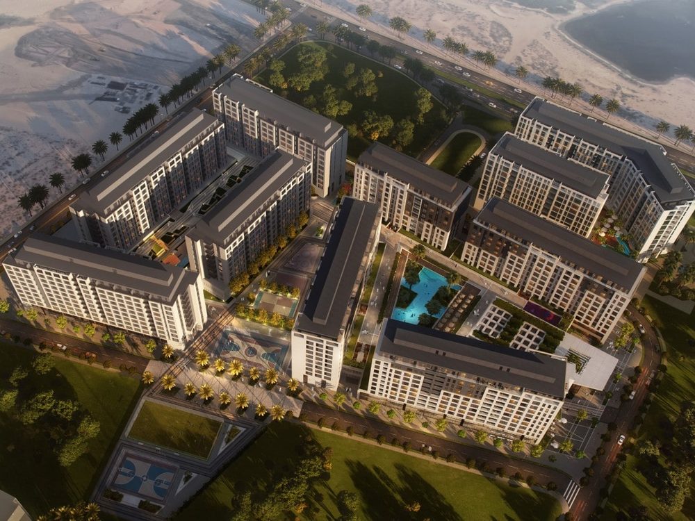 Al Mamsha Seerah by Alef, Sharjah — aerial view of the masterplan