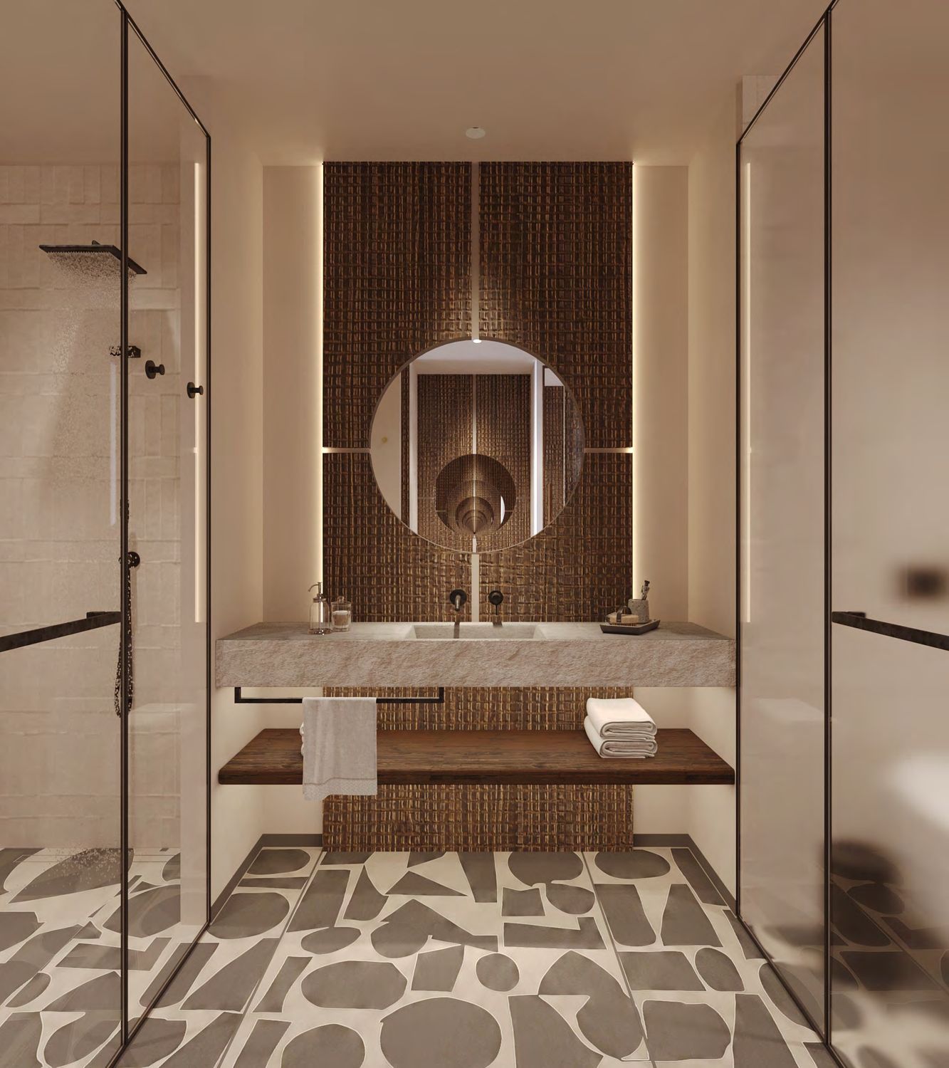 Ampersand Beach House, Dubai Islands — a guestroom bathroom