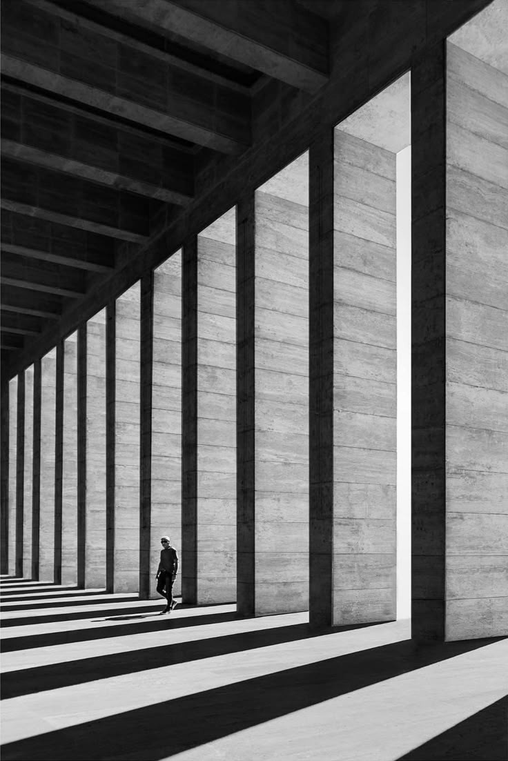 Colonnade in raking light