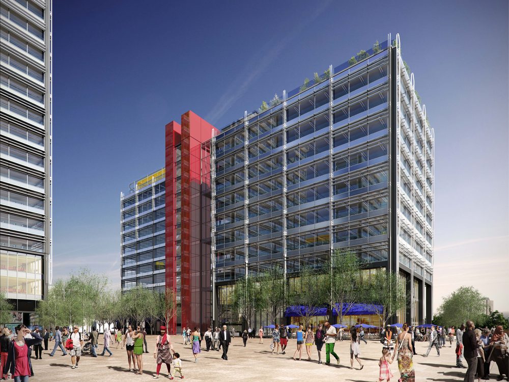 TfL Workplace, 5 Endeavour Square, London — office building and public plaza
